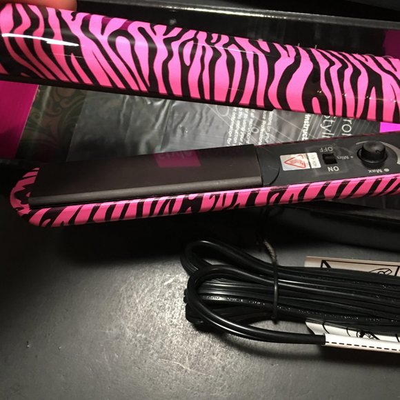 Style House pink and black Zebra Professional Styling Iron.   NIB - Picture 5 of 14